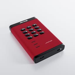 Beveiligde Harde Schijf - Draagbare Opslag - Gegevens Beschermen - Hardware Encryptie - 500 GB - Rood — thumbnail 3