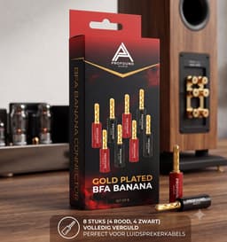 Profound Audio Premium Banaanstekkers – BFA Banaanpluggen set van 8 – 24K Gold Plated Beryllium-Koper – Voor Luidsprekerkabels & HiFi Speakers — thumbnail 5