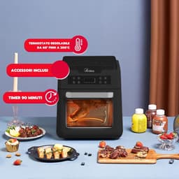Luchtfriteuse Oven - Heteluchtfriteuse XXL - Gezond Koken - Multifunctionele Oven - 12 Liter - Zwart — thumbnail 4