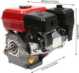Benzinemotor 4-takt - Industriële motor Vervangingsmotor - Grasmaaier aandrijven - Met oliealarm - 75 pk - rood — thumbnail 5