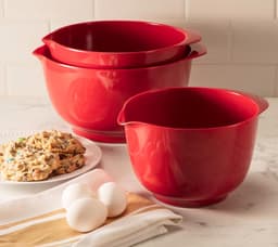 Mengkom - Beslagkom Keuken - Bakken en Mixen - Antislip Bodem - 3 Liter - Rood — thumbnail 2