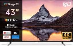 Smart TV 43 inch 4K UHD televisie Google TV met HDR10 Dolby Audio Bluetooth HDMI 60Hz — thumbnail 1
