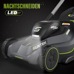 Accu Grasmaaier - Elektrische Duwmaaier - Gazon Onderhoud - App Bediening - 43 cm Snijbreedte - Zwart — thumbnail 2