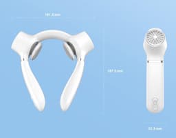 Draagbare nekventilator met 3 snelheden, verstelbaar, kleine koelventilator voor thuis, kantoor, reizen — thumbnail 5