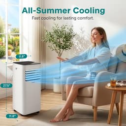 Mobiele Airco 8000 BTU – 3-in-1 Airconditioner – Met Ontvochtiger – Stil – Afstandsbediening — thumbnail 3