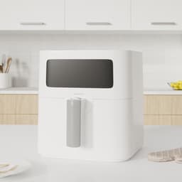 Airfryer 5,2 Liter – Olievrije Heteluchtfriteuse – 9 Automatische Programma's – Digitaal Touchscreen – 2150W Wit — thumbnail 4
