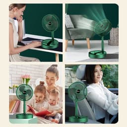 Uitschuifbare opvouwbare draagbare ventilator voor thuis, slaapzaal, drie snelheden, bureauventilator — thumbnail 2
