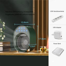 Luchtkoeler met verdampingskoeling, mini-ventilator, airconditioning — thumbnail 3