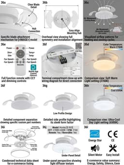 Eglo, Hovley, Wonen Verlichting ventilatoren, plafondventilatoren met licht. — thumbnail 3