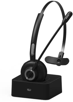 Draadloze Headset - Koptelefoon - Bluetooth 5.0 - 17 Uur Batterij - Dubbele Apparaatverbinding - Zwart — thumbnail 2