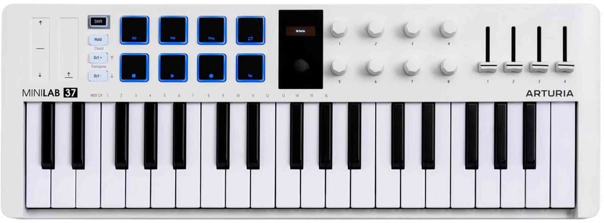Arturia MiniLab 37 White mk3 37-toetsen MIDI Controller — afbeelding 1