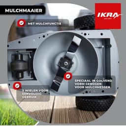 IKRA accu-eenhandmaaier ICHM 20 met mulchfunctie, incl. accu & oplader — thumbnail 2
