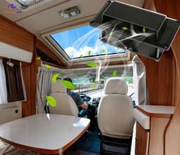 NormadicLife® - 12V Dubbele Ventilator voor Camper, Caravan & Boot - Wandventilator - Inbouwventilator - Actieve Luchtventilatie - Wit — thumbnail 4