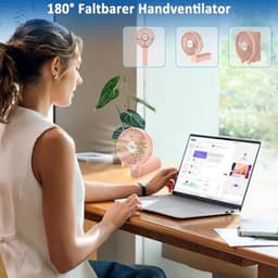 Draagbare Mini-Ventilator - Oplaadbare Handventilator met 3 Snelheden voor Buiten en Reizen — thumbnail 3