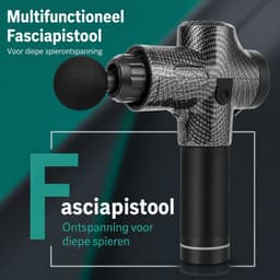 Casa Living Massage Gun - Massage Apparaat - 30 Snelheden - 6 Massagekoppen - Diepe Spiermassage - Oplaadbaar - 2500mAh - Zwart — thumbnail 3