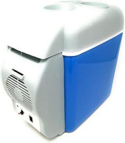 SnelShoppen - Portable Mini Koelkast voor Auto en Caravan, 7.5 L, Warm en Koud Functie, 12 V Kabel, Grijs en Blauw, Ideaal voor Camping en Uitjes — thumbnail 4