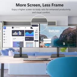 Z-Edge AGEX 27 Inch 4K Monitor UHD 3840x2160 IPS LED-monitor, 400 cd/m², FreeSync, HDR10, DP & HDMI, Hoogteverstelbaar, Kantelbaar, Draaibaar | PC-monitor 16:9, 400cd/m² helderheid, 100% sRGB, FreeSync, ultradunne rand, HDMI DisplayPort — thumbnail 3