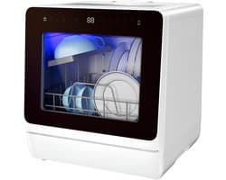 Lìon® Mini Vaatwasser - Afwasmachine - Vrijstaande Vaatwasser - Wit - 43cm x 43cm x 46cm