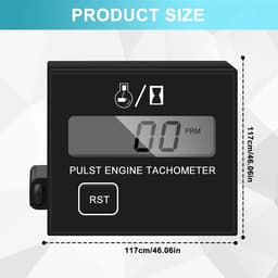 Digitale tachometer - inductief - groot LCD-display - betrouwbaar voor kettingzaag en grasmaaier - SnelShoppen — thumbnail 5