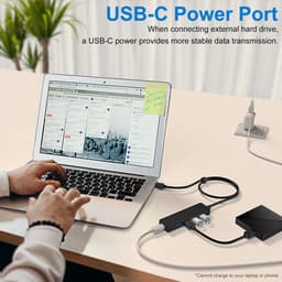 USB Hub - USB Adapter USB Extender - Snelle Data Transfer - 4 Poorten met Type C - 65cm Kabel — thumbnail 3
