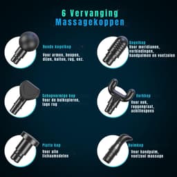 QORA® Massage Gun Professioneel - Massage Gun - Zwart - 15cm x 10cm x 7cm — thumbnail 4