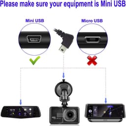 Dash Cam Hardwire Kit Mini USB 10ft 12V-24V tot 5V,Laagspanningsbeveiliging ACN/ACS/ACU Voeg een Circuitzekeringhouders Toe(Rechte Hoekl Mini USB en Zekeringsset) — thumbnail 3