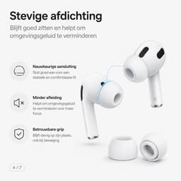 Oordopjes Voor AirPods Pro - 5 Paar - S - Ear Tips Vervanging Voor AirPods Pro - Voor AirPods Pro Gen 1 en 2 - Wit — thumbnail 4