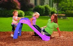 Tikes Eerste Glijbaan - Speelset voor Binnen of Buiten - Duurzaam, Stabiel, Veilig voor Kinderen - Roze & Paars — thumbnail 4