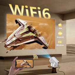 Beamer met WiFi 6 en Android 14 - Draagbare Mini Projector - Native 1080P, 4K Ondersteuning, Autofocus, Auto Keystone, Bluetooth 5.4 — thumbnail 4