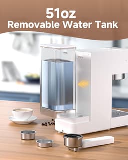 Espressomachine - Koffiezetapparaat - Thuis Barista - Professionele Extractie - 1.5L Tank - Wit — thumbnail 4
