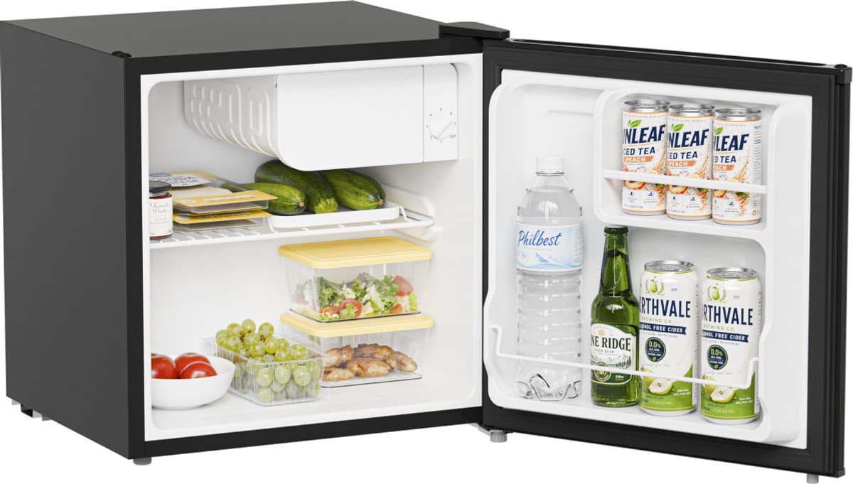 KitchenBrothers Mini Koelkast - 43L - Kleine ijskast - Minibar - Vrijstaand - Frigo - Compact - Zwart — afbeelding 1