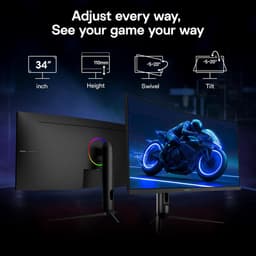 KOORUI G3441XC 34" Gebogen Gaming Monitor – WQHD 3440×1440 – 240Hz – VA – 1500R – HDR400 – 1ms MPRT – 4000:1 Contrast – HDMI 2.1 & DP 1.4 - Zwart — thumbnail 3