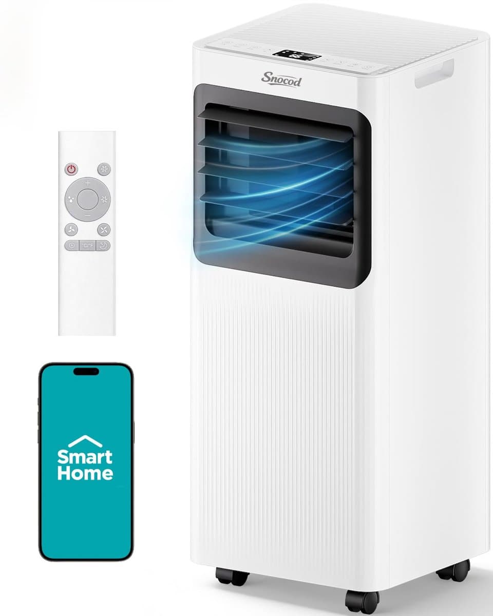 Mobiele Airco 10000 BTU – 3-in-1 Draagbare Airconditioner – WiFi – Ontvochtiger – Voor Grote Ruimtes — afbeelding 1