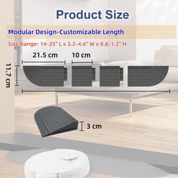 3CM drempelhelling voor universele stofzuigerrobot, drempelhelling, zuigrobot accessoires, veegdrempellijst voor huishouden, stofzuiger-robot-oprijplaat, antislip — thumbnail 2
