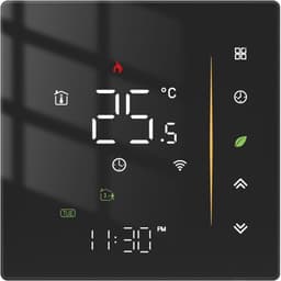 Digitale Thermostaat - Temperatuurregelaar Vloerverwarming - Comfort Verhoging - App en Spraakbediening - 88 x 88 x 38 mm - Zwart — thumbnail 1
