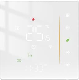 Digitale Thermostaat - Temperatuurregelaar Vloerverwarming - Comfort Verhoging - App en Spraakbediening - 88 x 88 x 38 mm - Zwart — thumbnail 4