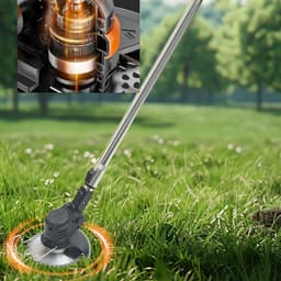 Accu-Grasmaaier – 1800W Borstelloze Motor, 1500 tpm, 15cm Snijbreedte, 2 Batterijen, Verstelbare Hoogte – Voor Thuis & Tuin — thumbnail 3