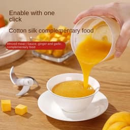 Mini Elektrische Hakker - Keukenmachine Knoflook - Snel Ingrediënten Snijden - USB Oplaadbaar - 9 x 9 x 12 cm — thumbnail 3