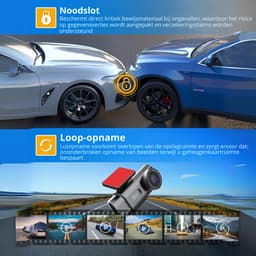 QORA® Selevie Dual Dashcam - Dashcam Voor Auto 4K + 1080p - Voor en Achter Camera – Zwart - 8cm x 7cm x 4cm; 300 g — thumbnail 3