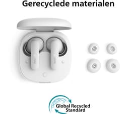 PHILIPS TAT2100WT/00 True Wireless Oordopjes - Bluetooth 6.0 - 36 Uur Batterijduur - 4 Microfoons - SecureFit Pasvorm - IPX4 Spatwaterbestendig - Multipoint - Snelladen - Wit — thumbnail 5