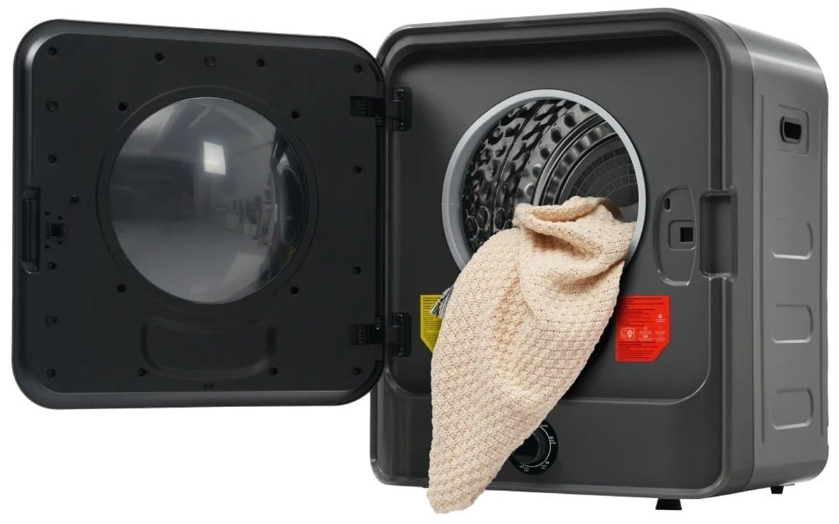 Innovastore Wandmodel mini wasdroger - Wasdroger - Afzuigdroger - Meervoudig filtersysteem - 5 wasprogramma's - 830W - RVS - Zwart — afbeelding 1