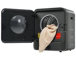 Innovastore Wandmodel mini wasdroger - Wasdroger - Afzuigdroger - Meervoudig filtersysteem - 5 wasprogramma's - 830W - RVS - Zwart