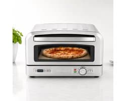 Cuisinart Pizza Oven voor binnen - Incl Complete pizza set - Houtgestookte Pizzaoven tot 30cm - 175ºC tot 400ºC - RVS