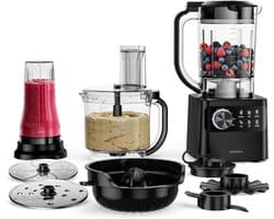 Keukenmachine met Mixer - Multifunctionele Keukenapparaat - Gerechten Bereiden - 1200W Krachtige Motor - 2L Kom - Zwart