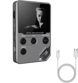 KZQ MP3-speler HiFi muziekspeler Bluetooth 5.0 lossless audio digitaal met scherm 16GB intern USB-C draagbaar high resolution geluid grijs — thumbnail 1