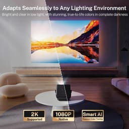 SnelShoppen - Intelligent Projector voor Feesten, Camping en Thuisgebruik - Draagbare Mini Beamer met WiFi, Full HD Beeldkwaliteit, Compact en Lichtge — thumbnail 4