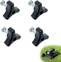 SnelShoppen - Set van 4 Universele Grasmaaier Handvatten met Vleugnuts en Schroeven, Ergonomische en Robuuste Tuinaccessoires voor Makkelijk Vervangen — thumbnail 1