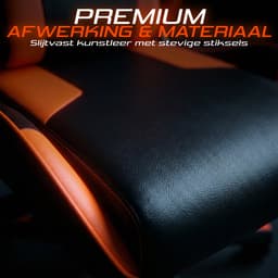 Gaming Stoel – Comfortabele Gamer Chair – Zwart/Rood – Verstelbaar — thumbnail 4