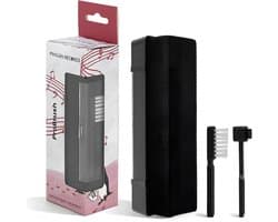 Pinguïn Records VinylCare ProBrush - Hoogwaardige platenborstel – Complete 3-delige set – Inclusief naald- en schoonmaakborstel - Antistatische platenborstel – LP borstel – Platenreiniger voor vinyl