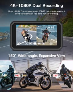 Solidchoice - 4K Dashcam voor Motoren met Navigatie en Bluetooth — thumbnail 2